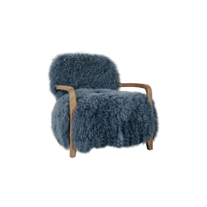 Kibo - Accent Chair - Blue Fur