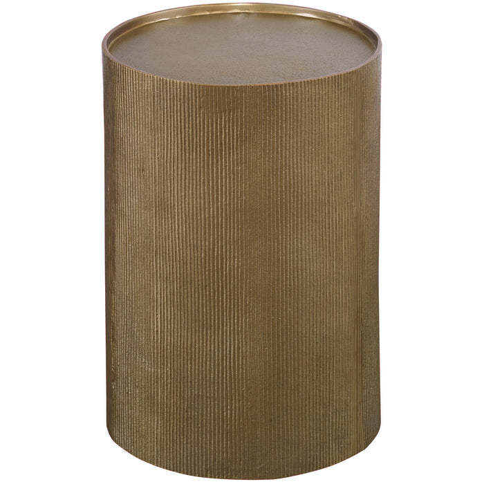 Adrina - Drum Accent Table - Gold