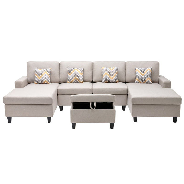 Nolan - Fabric 5 Piece Sectional Sofa With Interchangeable Legs