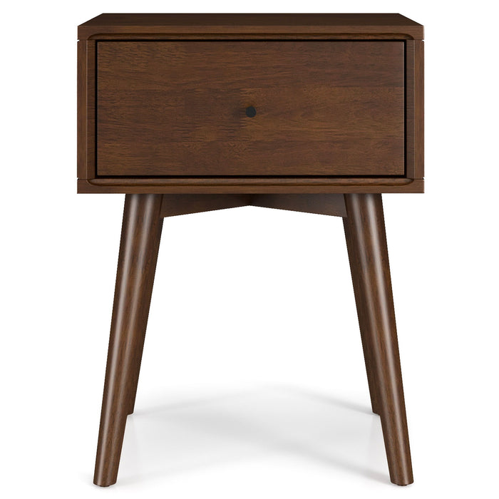 Avery - Solid Wood Nightstand - Brown