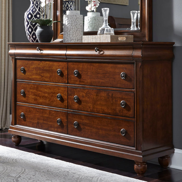 Rustic Traditions - 8 Drawer Dresser - Dark Brown