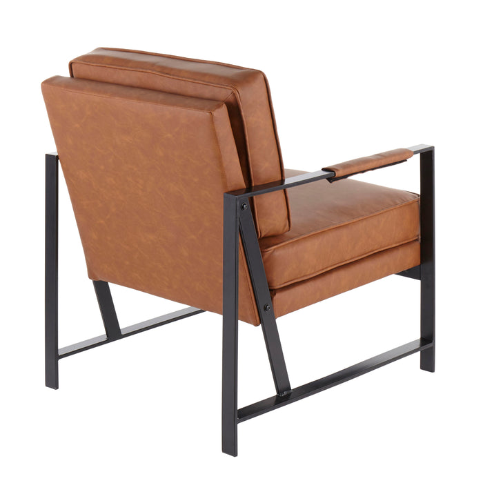 Franklin - Contemporary Arm Chair - Black / Camel