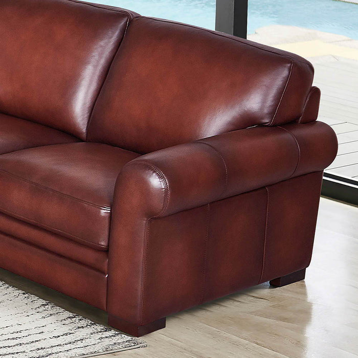 Brookfield - Waxy Pull Up Leather Loveseat - Mocha