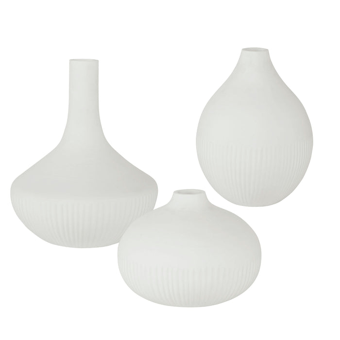 Apothecary - Satin White Vases (Set of 3)