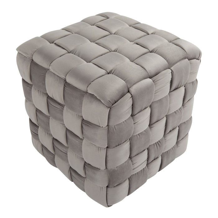 Square Braided Ottoman -