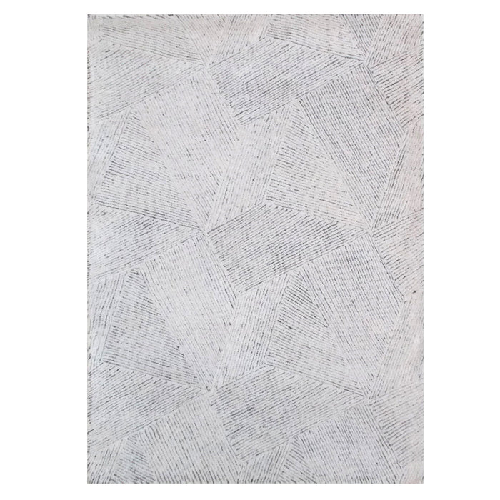 Paonia - Geometric 9 X 12 Rug - Pearl Silver