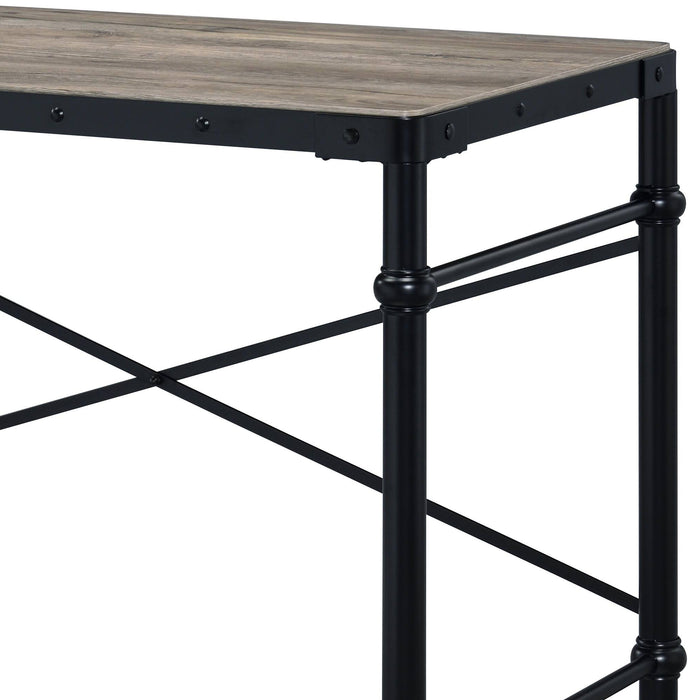 Oklarth - Rustic Writing Desk - Black / Oak