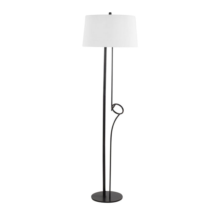 Shadow Contemporary Floor Lamp - Black / White