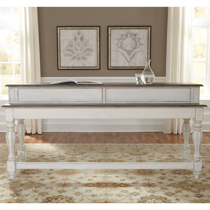 Magnolia Manor - 4 Piece Console Set (1 Console 3 Stools) - White