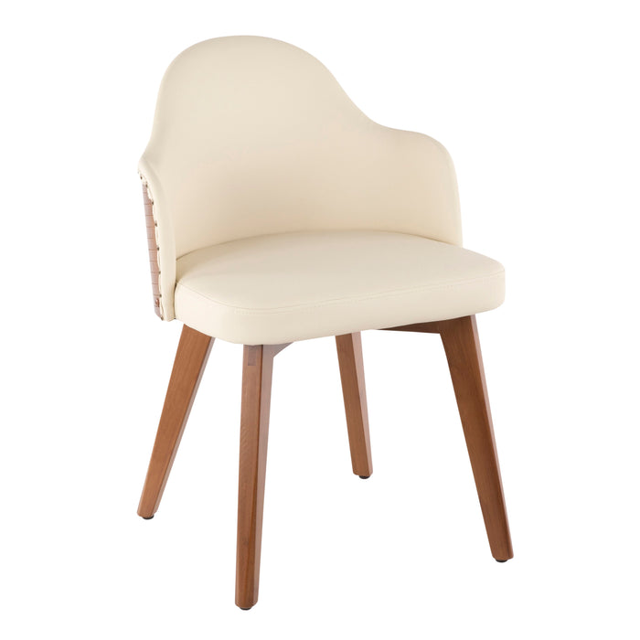 Ahoy - Mid-Century Chair - Walnut / Cream