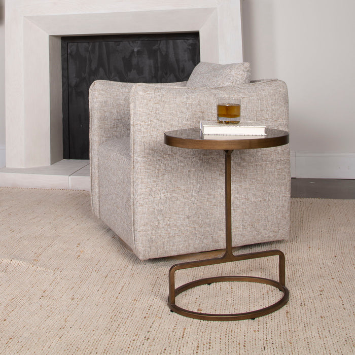 Jessenia - Stone Accent Table - Dark Gray