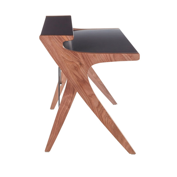 Archer - Contemporary Desk - Walnut / Gray