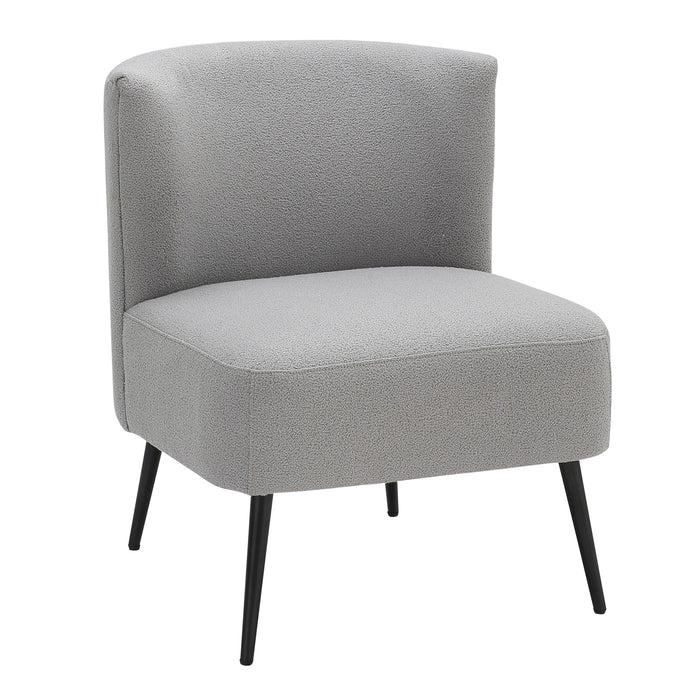 Fran - Contemporary Slipper Chair - Black / Light Gray