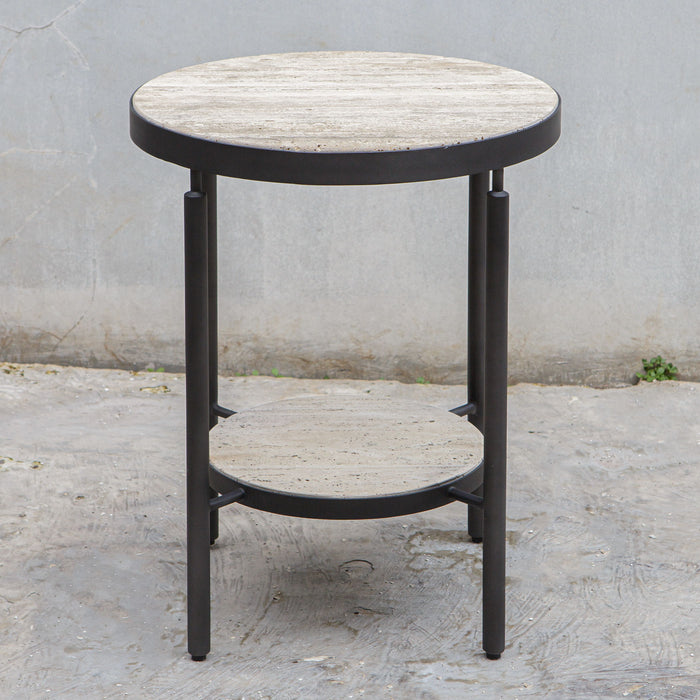 Dauntless - Side Table - Travertine