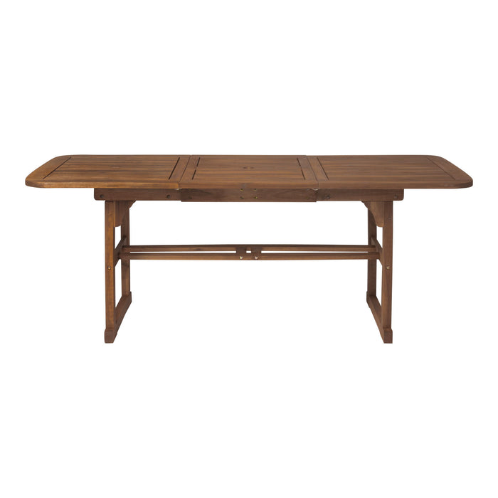 Modern Slat Top Solid Acacia Wood Butterfly Outoor Dining Table