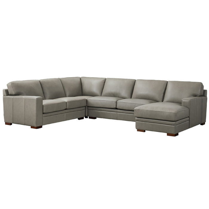 Dillon - Leather Right Chaise Sectional