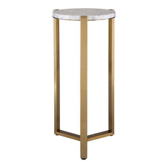 Pietra - Carrara Marble Drink Table - Bronze