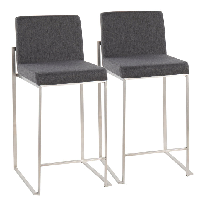 Fuji - Contemporary High Back Counter Stool, Functional Design