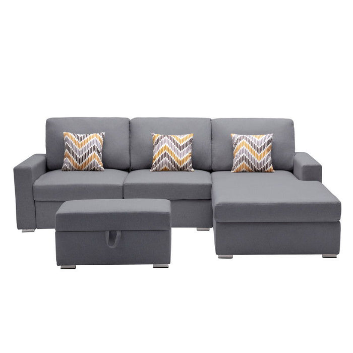 Nolan - 4 Piece Reversible Sectional Sofa Chaise With Interchangeable Legs