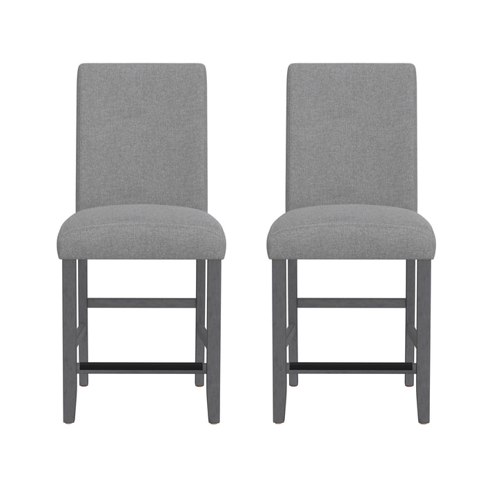 Zeph - Upholstered Barstools (Set of 2) - Gray