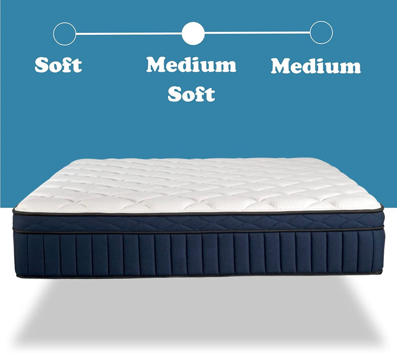 Tranquility 12" Medium Pillow-Top Memory Foam Edge Support Pocket Spring Premium Hybrid Mattress