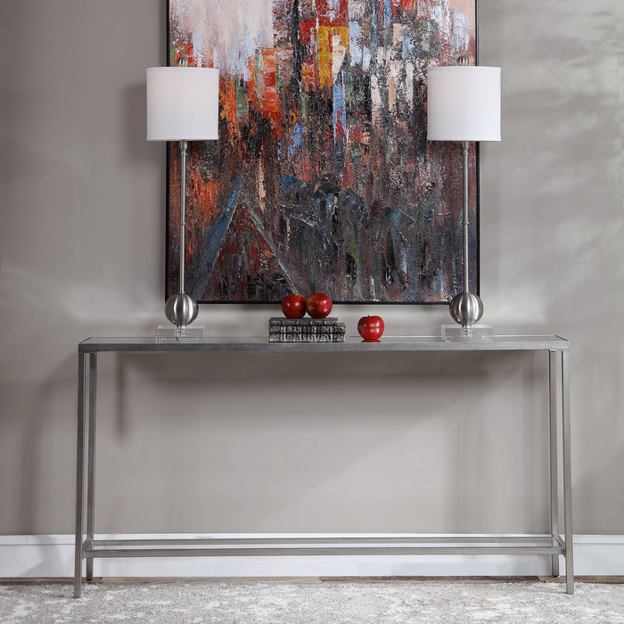 Hayley - Console Table - Silver