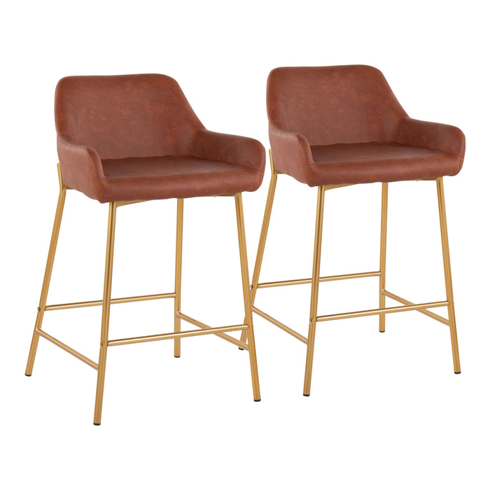 Daniella - Contemporary / Glam Fixed Height Counter Stool (Set of 2)