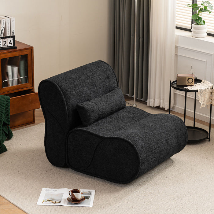 Soft Pellet Velvet Recliner, Comfortable Lounge Chair With Waist Pack Padding, Modern Design, Ideal For Living Room