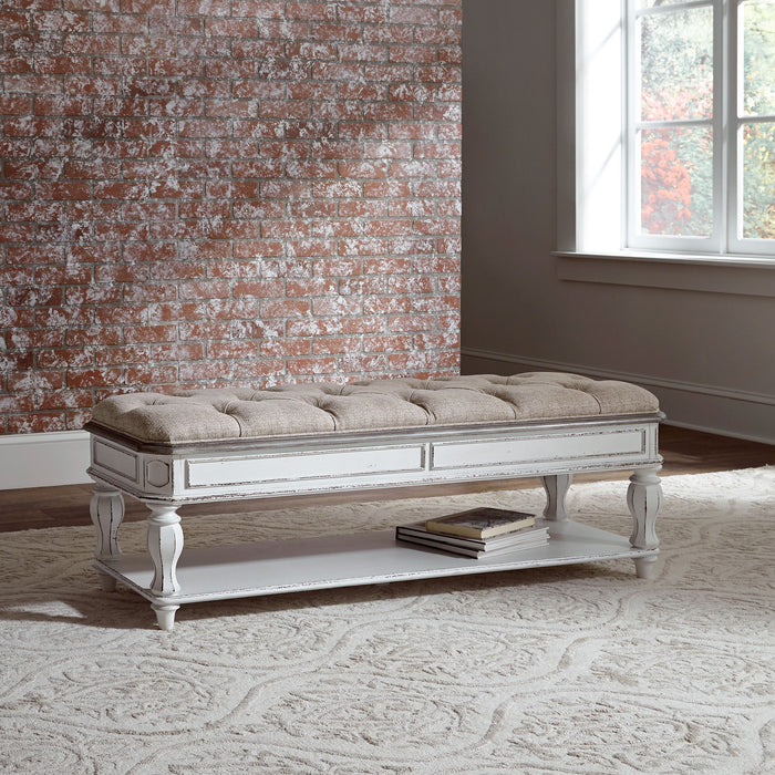 Magnolia Manor - Bed Bench - White