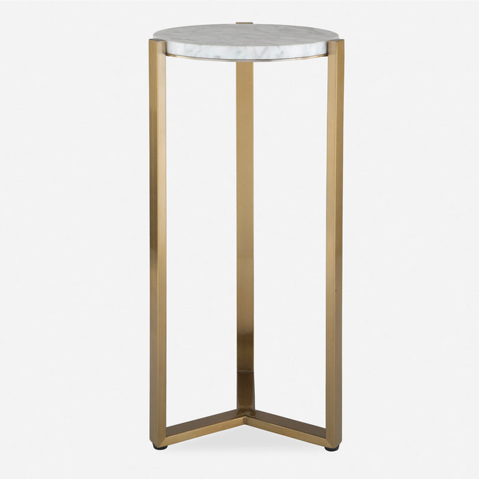 Pietra - Carrara Marble Drink Table - Bronze