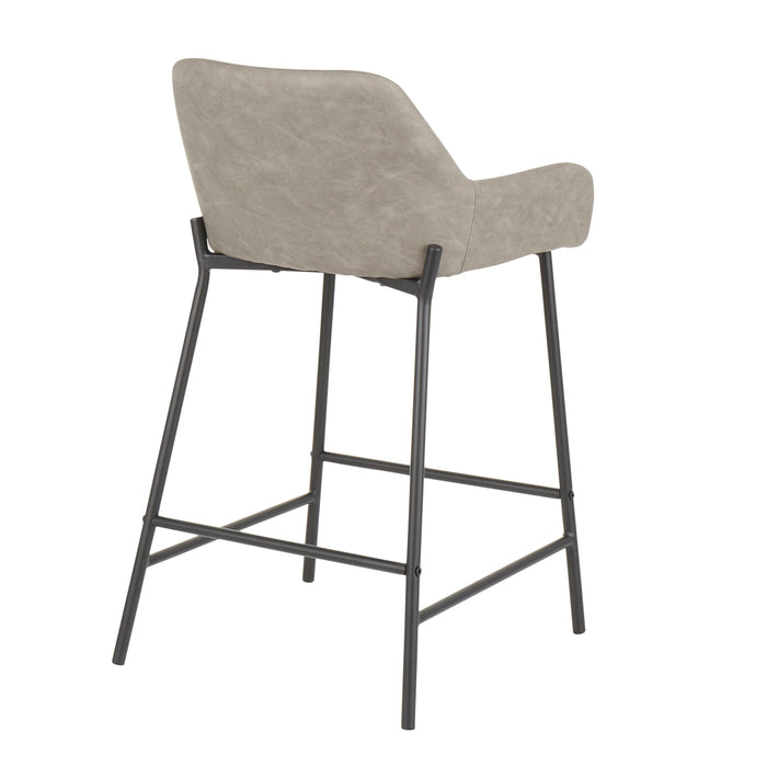 Daniella - Industrial Fixed Height Counter Stool (Set of 2)