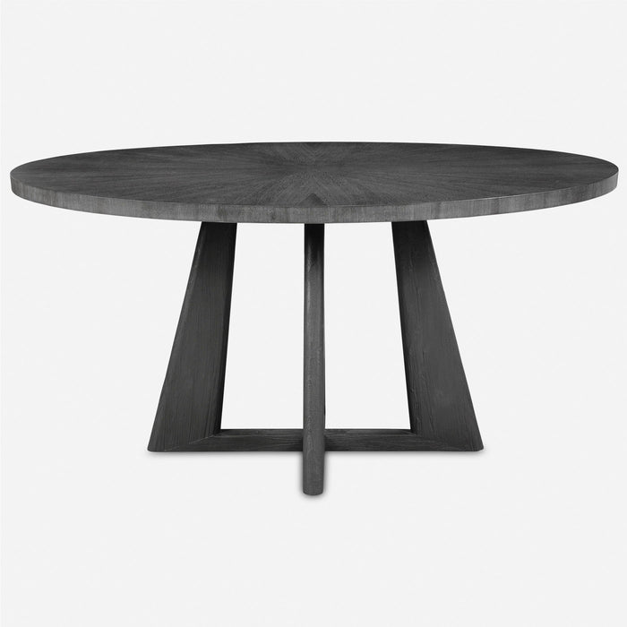 Pulsar - Round Gray Walnut Dining Table