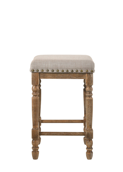 Farsiris - Weathered Counter Height Stool (Set 2) - Beige