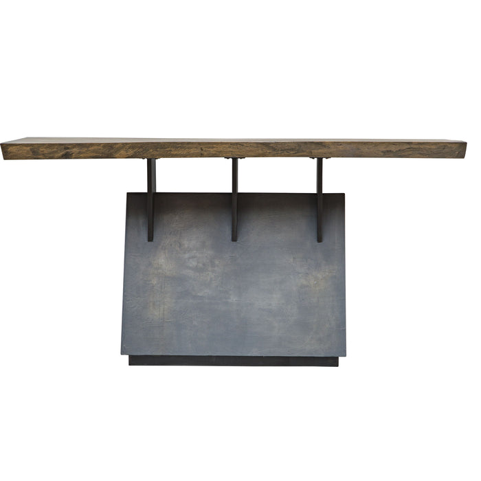 Vessel - Industrial Console Table - Dark Brown & Dark Gray