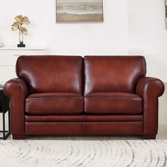 Brookfield - Waxy Pull Up Leather Loveseat - Mocha