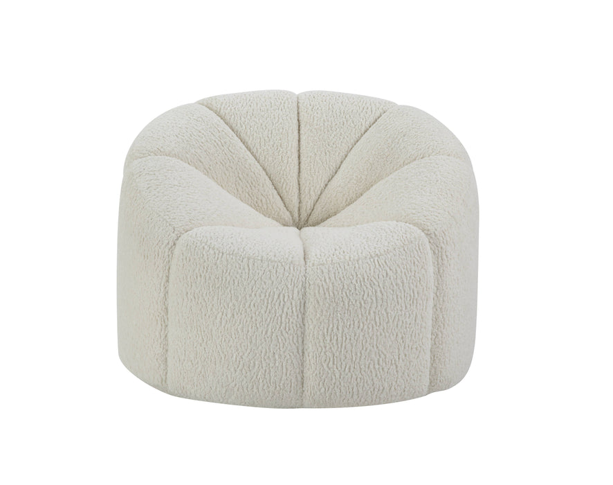 Osmash - Teddy Sherpa Chair With Swivel - White