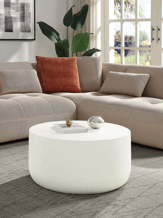 Dustan - Natural Coffee Table - White