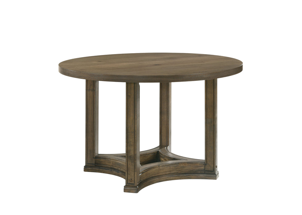 Parfield - 5 Pieces Round Dining Room Set - Light Brown / Oak