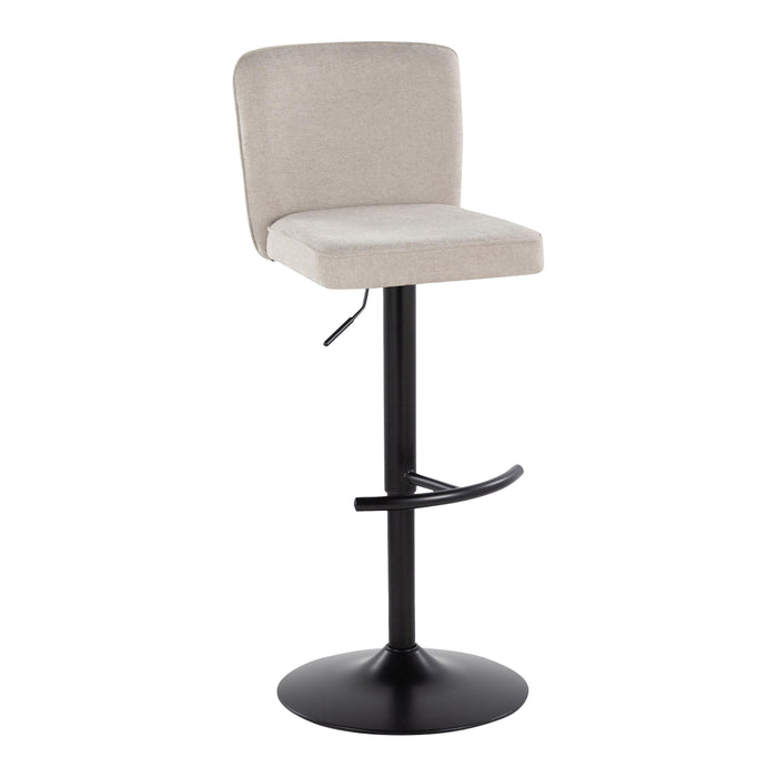 Henry - Contemporary Adjustable Barstool & Swivel With Rounded T Footrest (Set of 2)