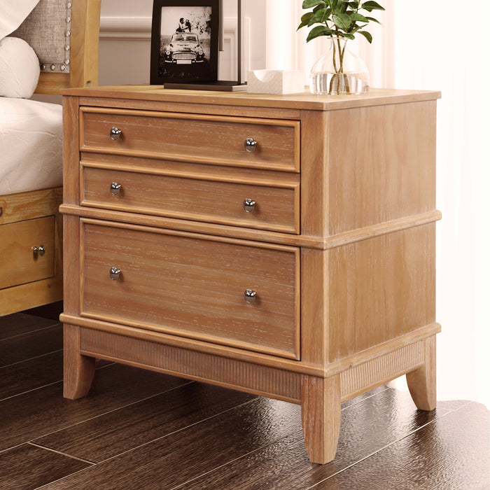 Hazel 3 Drawer Hazel 3 Drawer Side Table For Living Room, Hallway, Entryway - Natural