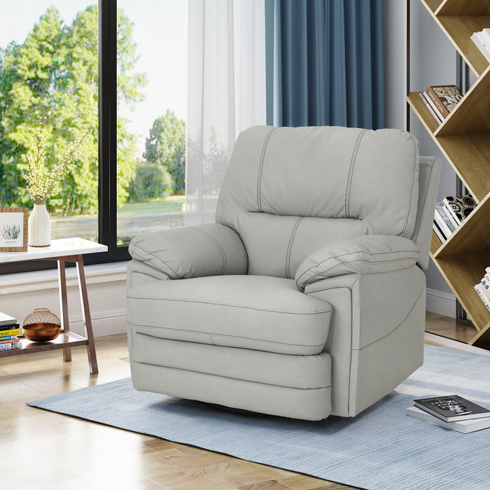 Wide - Faux Leather Manual Swivel Standard Recliner