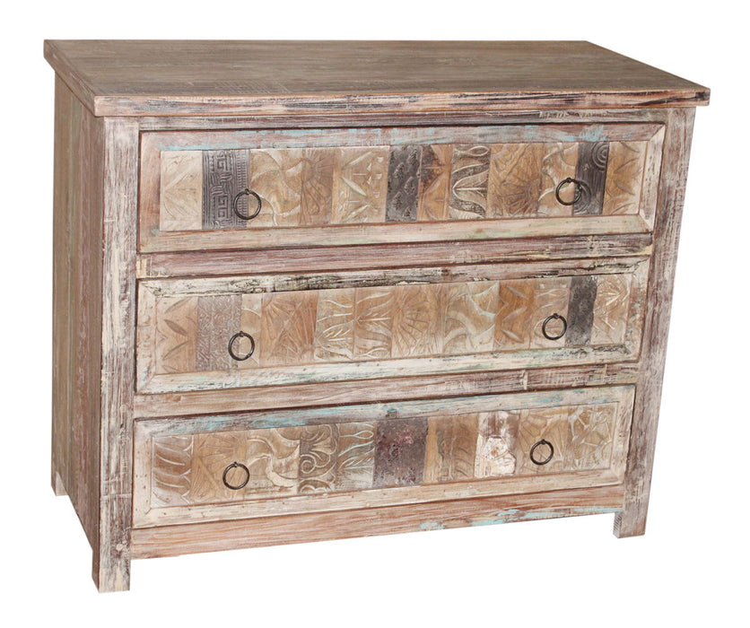 3 Drawer Print Block Dresser - Multicolor