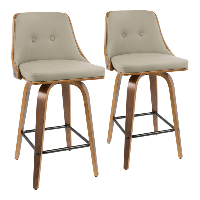 Gianna - Mid Century Modern Counter Stool (Set of 2)