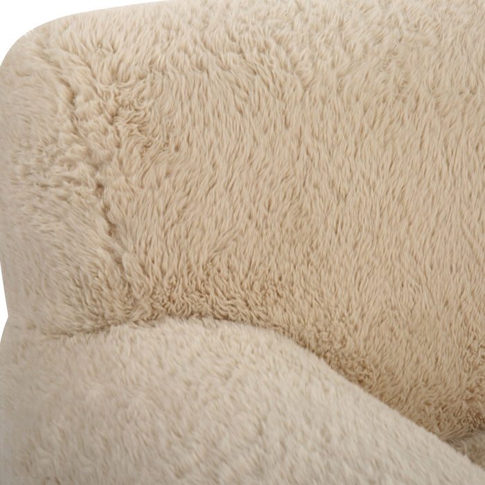 Abide - Sheepskin Accent Chair - Beige