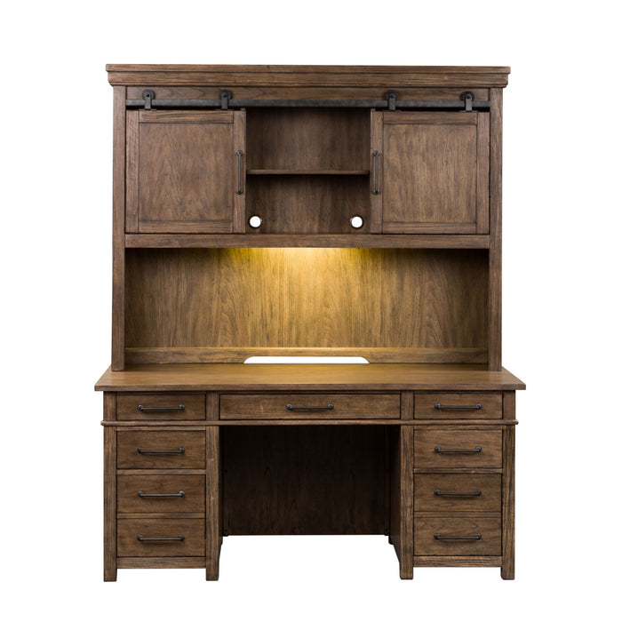 Sonoma Road - Credenza & Hutch - Light Brown