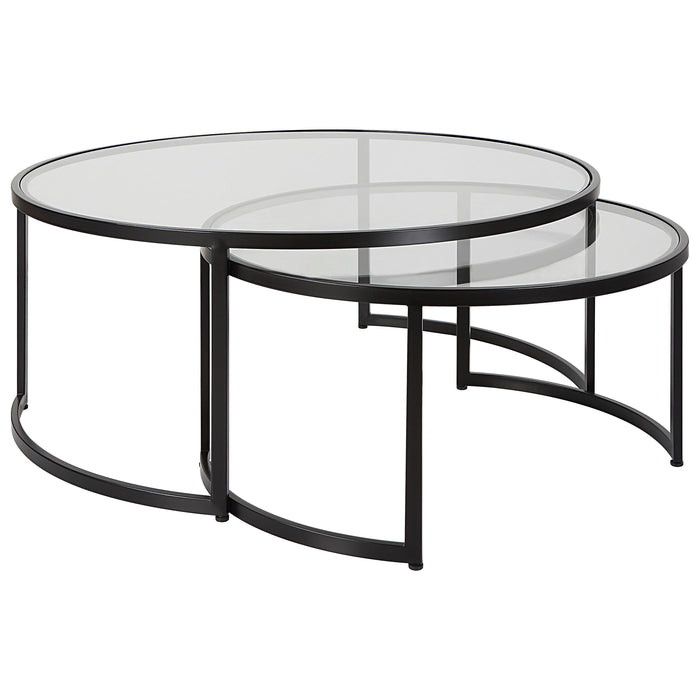 Rhea - Nesting Coffee Tables (Set of 2) - Black