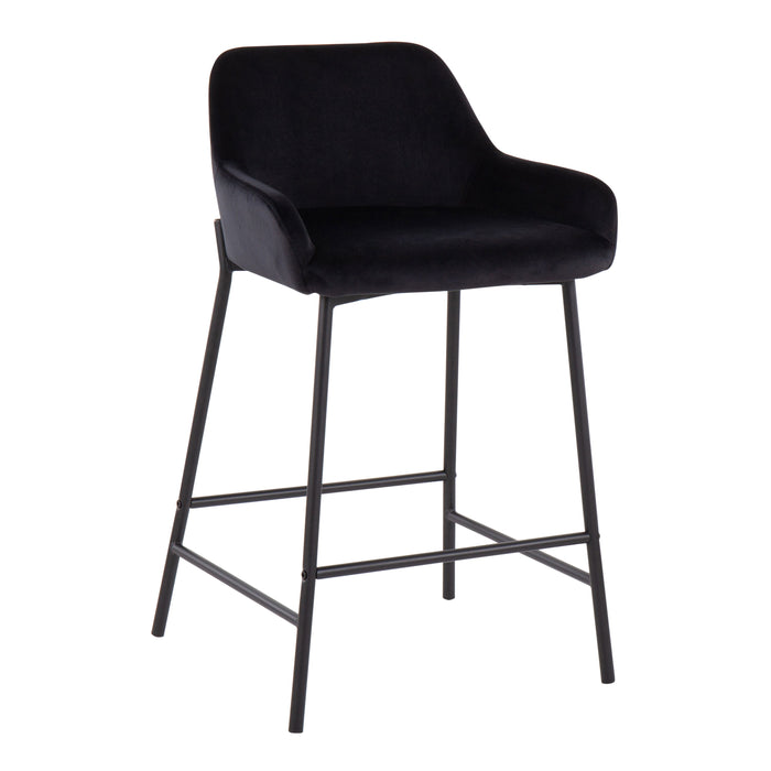 Daniella - Industrial Fixed Height Counter Stool (Set of 2)