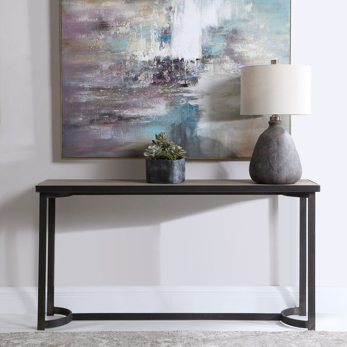 Basuto - Steel Console Table - Light Brown