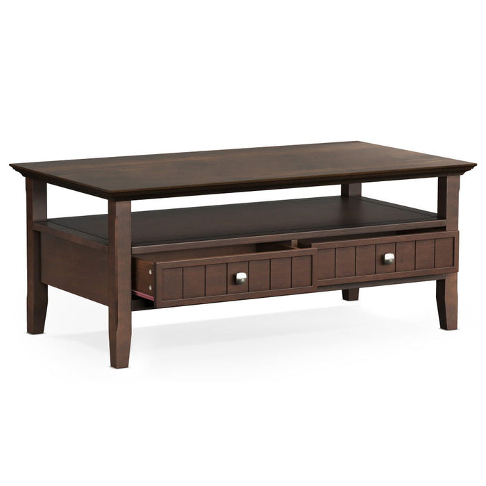 Acadian - Coffee Table With Drawer - Brown