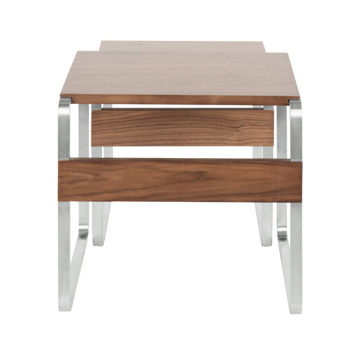 Tea Side Mid-Century Modern Nesting Tables - Walnut